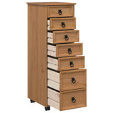 Rolling Cabinet with Drawers CORONA Honey Brown 42040535