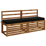 2-Piece Bench Cushions SOEST 2 pcs 100% Polyester Black 949923