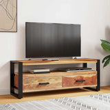 321551 TV Cabinet 120x35x45 cm Solid Wood with Honey Finish