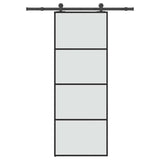 Sliding Door with Hardware Set 76x205 cm ESG Glass&Aluminium 3332862