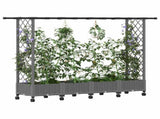 Raised Bed with Trellis and Roof Light Grey 203 x 40 x 127 cm 3423159