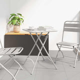 Bistro Table Beige 55 x 55 x 72.5 cm Powder-coated Steel 42002947