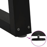 Dining Table Legs V-Shape 3 pcs Black 100x cm Steel 4012596