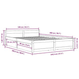 3103559 Bed Frame without Mattress with Drawers 140x200 cm