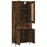 Highboard Smoked Oak 69.5x34x180 cm Engineered Wood 3199878