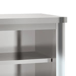 ZNTS Kitchen Wall Cabinet with Shelf Stainless Steel 376445