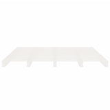 Bed Frame without Mattress White 200x200 cm Solid Wood Pine 3120153