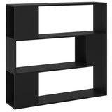 Book Cabinet Room Divider Black Engineered wood 100x24x94 cm 809180