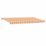 Retractable Awning Manual Multicolour Stripe 400x200 cm Fabric 3329829