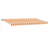 Retractable Awning Manual Multicolour Stripe 400x200 cm Fabric 3329829