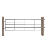 5 Bar Field Gate Steel x90 cm Silver 145986