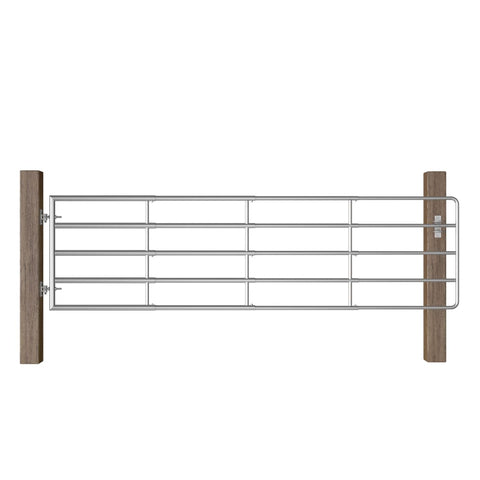 5 Bar Field Gate Steel x90 cm Silver 145986