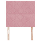 Headboard Height Adjustable with Headboard Pink 100 cm Velvet 3337911