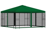 Garden Gazebo with Sidewalls 3 x 3 m Green Polyester and Steel 900341