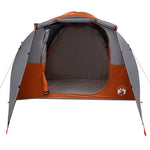 ZNTS Family Tent Tunnel 6-Person Grey and Orange Waterproof 4009574