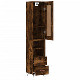 Highboard Smoked Oak 34.5x34x180 cm Engineered Wood 3200238