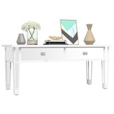Mirrored Coffee Table 106x45x45 cm Engineered Wood and Glass 348528