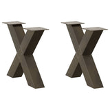 Coffee Table Legs X-Shaped 2 pcs Natural Steel 60x cm Steel 4012963