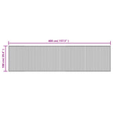 Rug Rectangular Grey100x400 cm Bamboo 376958