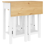3 Piece Bar Set White Solid Wood Pine 4005698