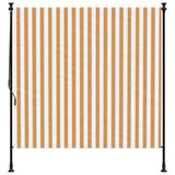 Outdoor Roller Blind Orange and White 200x270 cm Fabric&Steel 368771