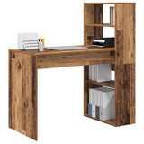 Desk with Shelf Old Wood 113 x 54 x 120 cm Engineered Wood 869280