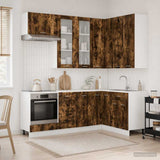 Kitchen Unit LYON 8 pcs Smoked Oak Engineered Wood 3438519