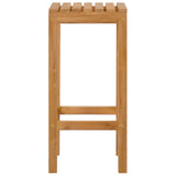 Bar Stool 4 pcs Natural Solid Teak Wood 42030010