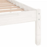 810028 Bed Frame without Mattress White Solid Wood 160x200 cm