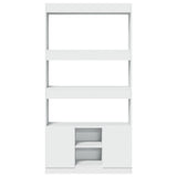 Highboard White 92x33x180 cm Engineered Wood 3309618