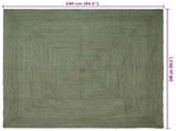 Area Rugs Square Olive Green 240 x 240 cm Jute 42010463