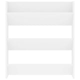 Wall Shoe Cabinet White 80x18x90 cm Engineered Wood 806777