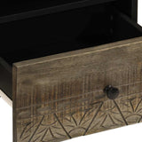 Bedside Cabinet Light Grey 40x33x46 cm Solid Wood Mango 4017798