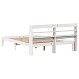 Bed Frame with Headboard without Mattress White 150x200 cm King Size 3306791