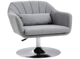 Swivel Linen Fabric Accent Chair for Living Room Contemporary Vanity Armchair with Adjustable Height T3398P344141