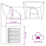 Camping Tent with Roof Green 282 x 225 x 154 cm Taffeta 42001157