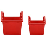 152203 30 Piece Workshop Shelf Set Red and Black 77x39cm Polypropylene