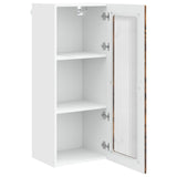 Wall Glass Cabinet PORTO Smoked Oak 40 x 31 x 100 cm 885450