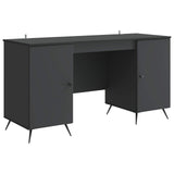 Desk with Shelf Black 142.5 x 50 x 75 cm Engineered Wood 3414631