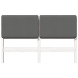 Upholstered Headboard White and Light Grey 150 cm 880067