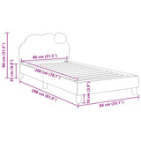 Children's Bed Frame with Headboard Pink 80 x 200 cm PU 42011018