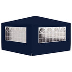 Professional Party Tent with Side Walls 4x4 m Blue 90 g/m 48526