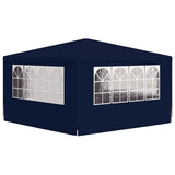 Professional Party Tent with Side Walls 4x4 m Blue 90 g/m 48526