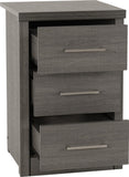 ZNTS Lisbon 3 Drawer Bedside 100-103-037