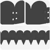 Lawn Edging 30 pcs 103 x 15 cm Steel Black 8008646