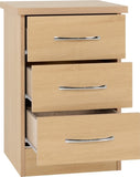 ZNTS Nevada 3 Drawer Bedside 100-103-062