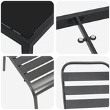 Garden Dining Set 5 pcs Anthracite Powder-Coated Steel 3379297
