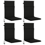 High Back Chair Cushion GEMERT 4 pcs 100% Polyester Black 945709
