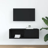 TV Cabinet Black Oak 80x31x25.5 cm Engineered Wood 861456