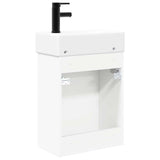 Bathroom Vanity Unit with Tap White 45.5 x 22.5 x 84 cm 889433